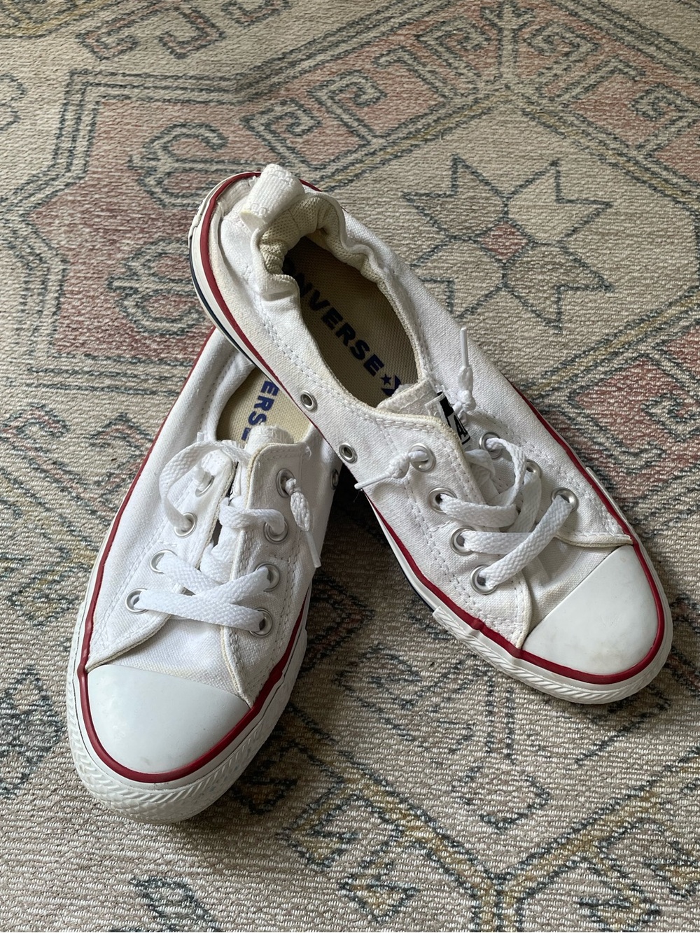 Converse White Canvas Slip-on Low-Top Sneakers